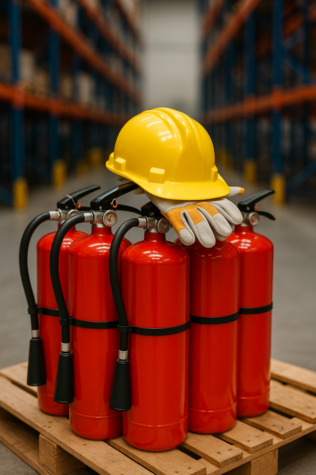 Gabhorn warehouse with fire-safety stock